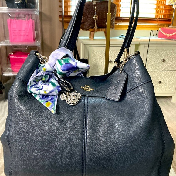 Coach Handbags - Coach Edie 31 Shoulder Bag in navy blue pebbled leather
